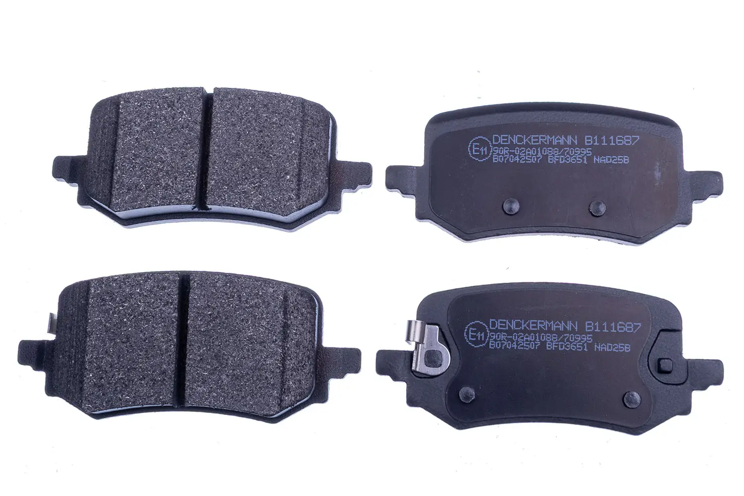 Bremsbelagsatz, Scheibenbremse Hinterachse DENCKERMANN B111687