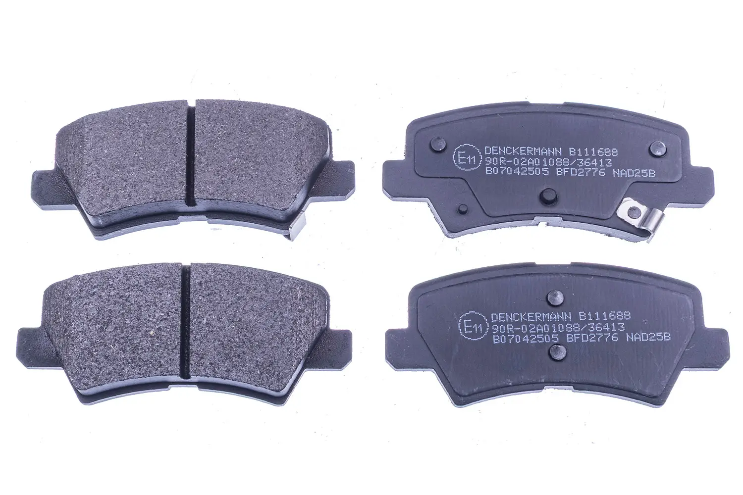 Bremsbelagsatz, Scheibenbremse Hinterachse DENCKERMANN B111688