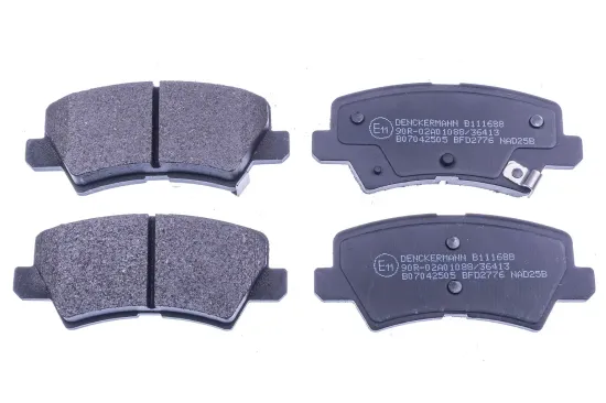 Bremsbelagsatz, Scheibenbremse Hinterachse DENCKERMANN B111688 Bild Bremsbelagsatz, Scheibenbremse Hinterachse DENCKERMANN B111688