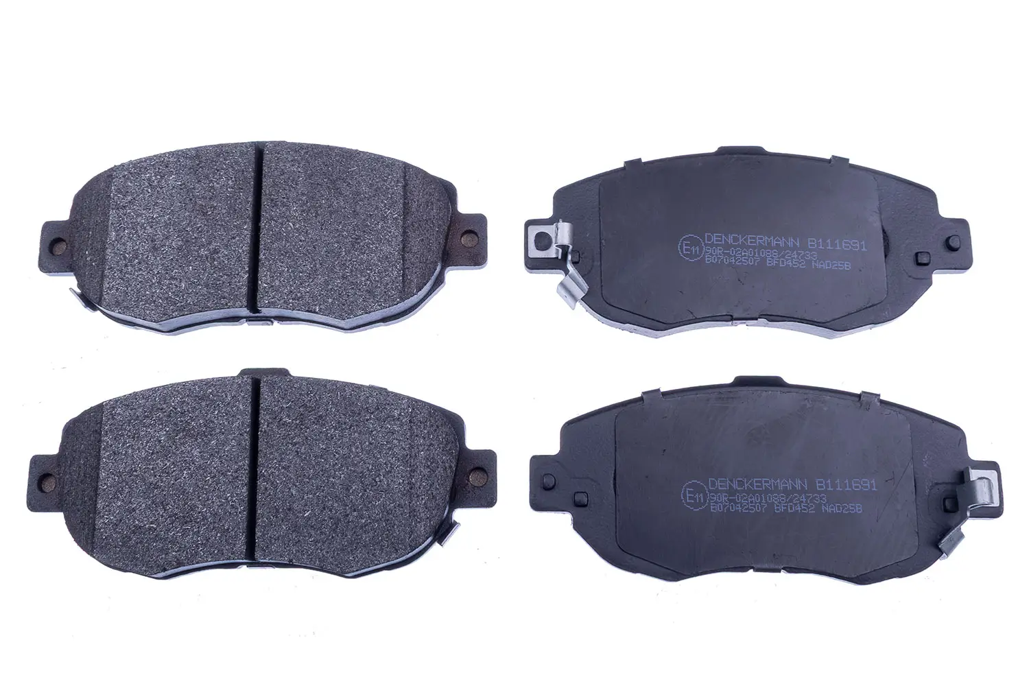 Bremsbelagsatz, Scheibenbremse Vorderachse DENCKERMANN B111691