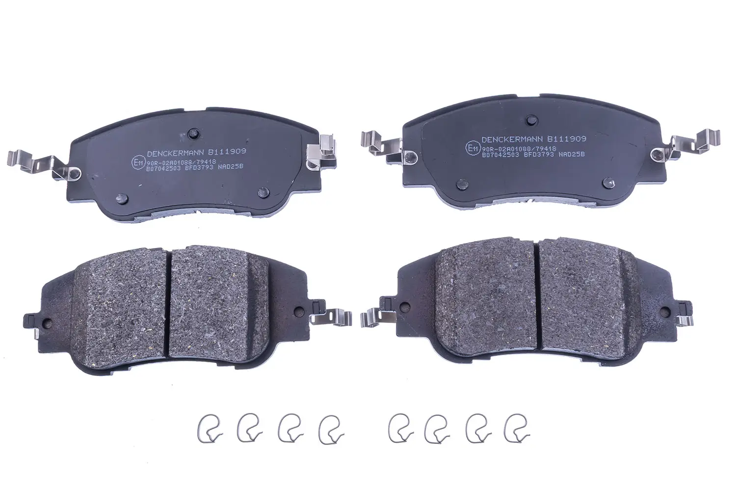 Bremsbelagsatz, Scheibenbremse Vorderachse DENCKERMANN B111909