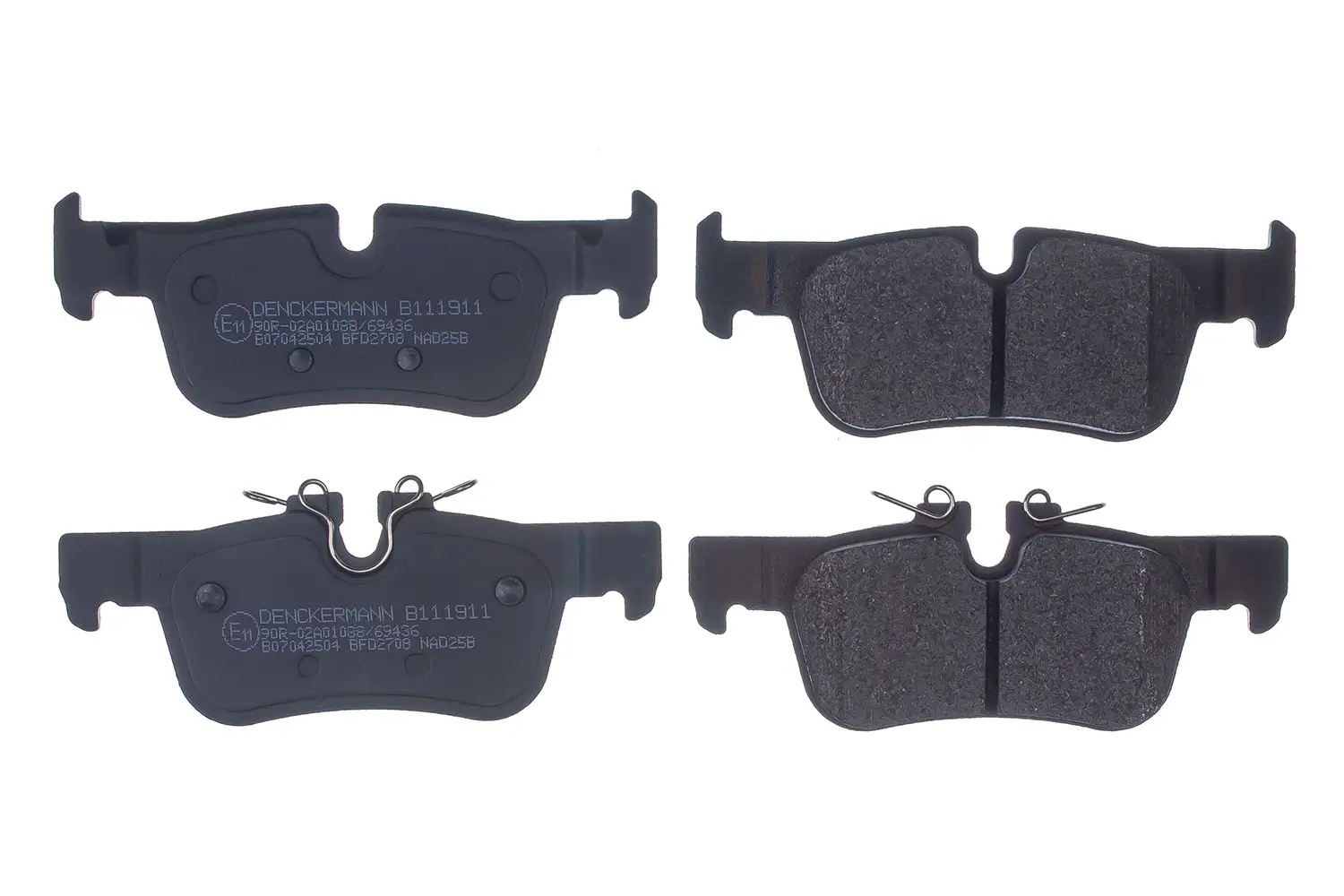 Bremsbelagsatz, Scheibenbremse Hinterachse DENCKERMANN B111911