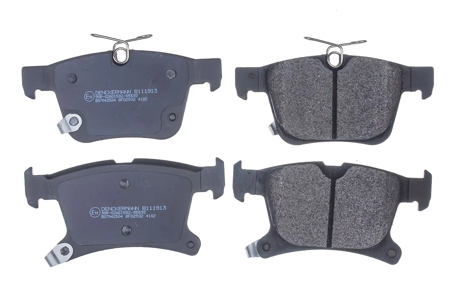 Bremsbelagsatz, Scheibenbremse Hinterachse DENCKERMANN B111913