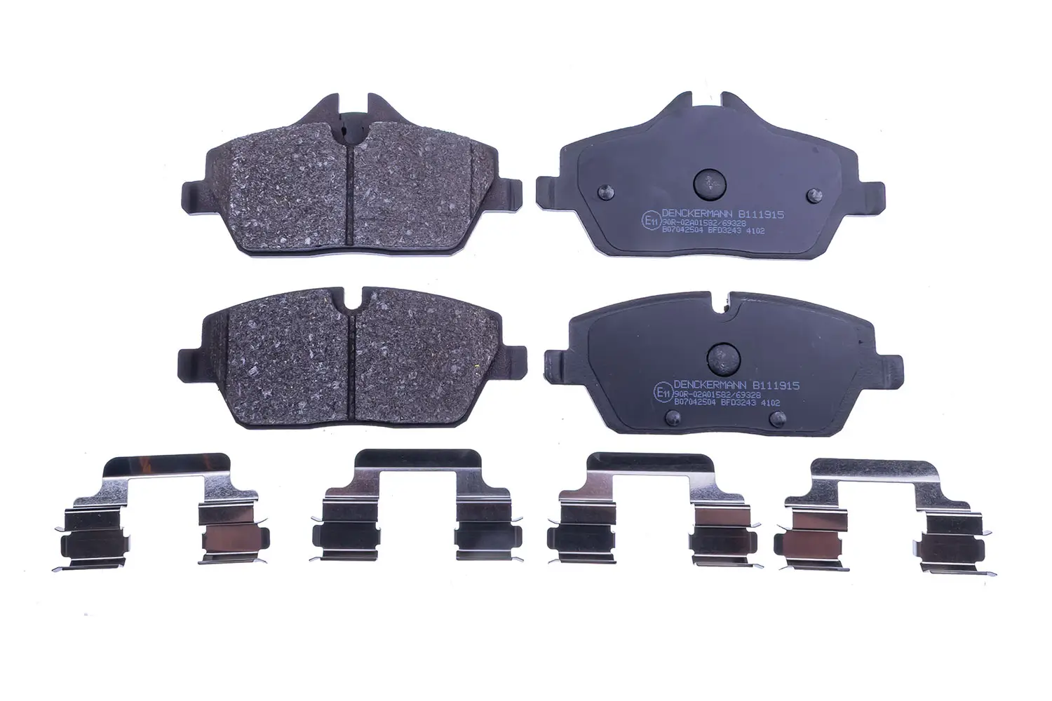 Bremsbelagsatz, Scheibenbremse Vorderachse DENCKERMANN B111915