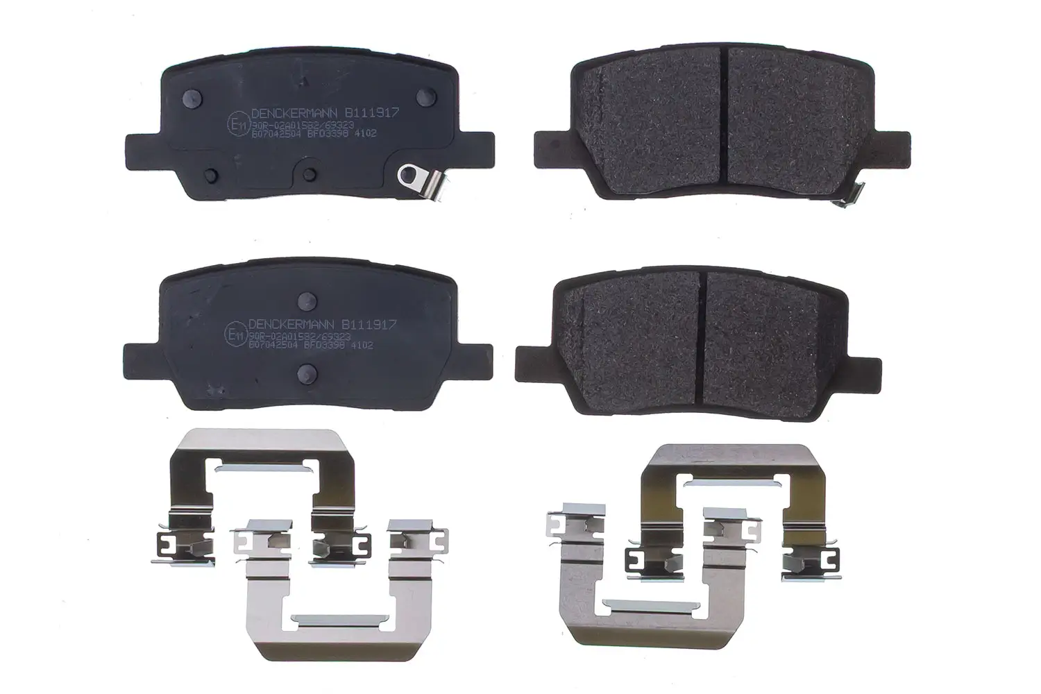 Bremsbelagsatz, Scheibenbremse Hinterachse DENCKERMANN B111917