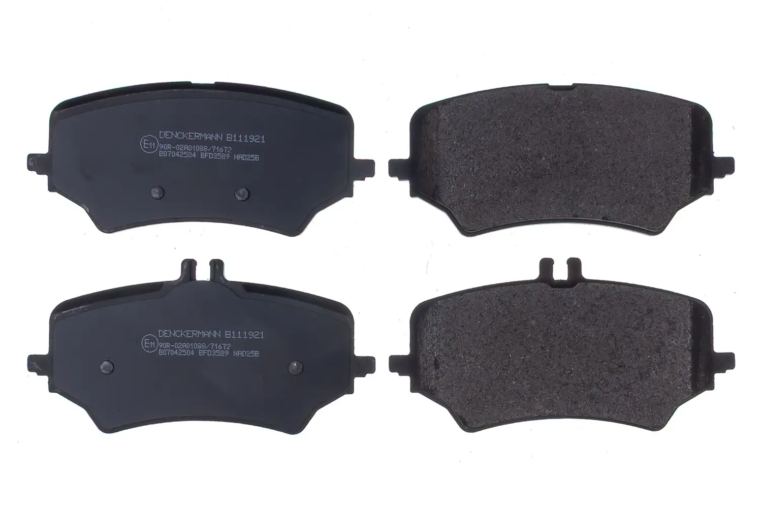 Bremsbelagsatz, Scheibenbremse Hinterachse DENCKERMANN B111921