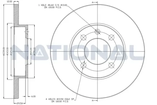 Bremsscheibe National NBD021 Bild Bremsscheibe National NBD021