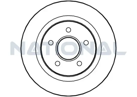 Bremsscheibe Hinterachse National NBD1267 Bild Bremsscheibe Hinterachse National NBD1267