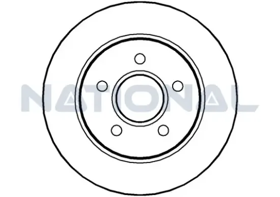 Bremsscheibe Hinterachse National NBD1297 Bild Bremsscheibe Hinterachse National NBD1297