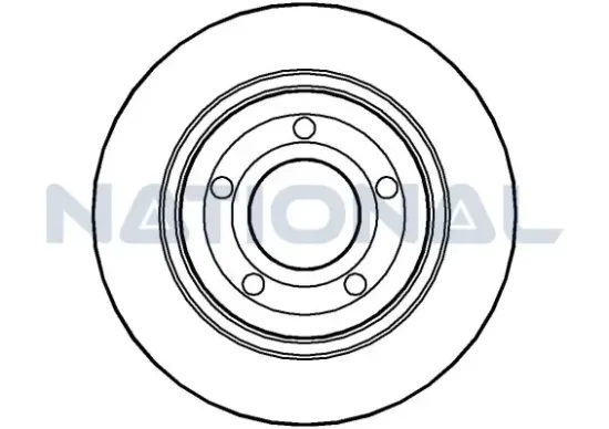 Bremsscheibe Hinterachse National NBD1328 Bild Bremsscheibe Hinterachse National NBD1328