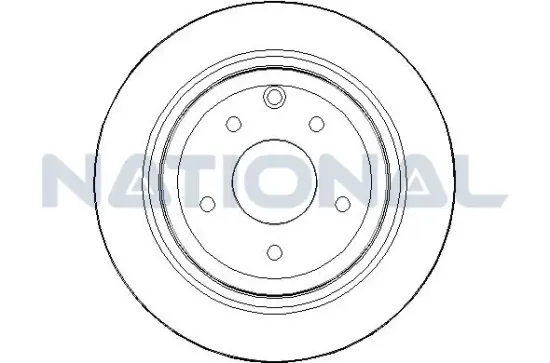 Bremsscheibe Hinterachse National NBD1489 Bild Bremsscheibe Hinterachse National NBD1489
