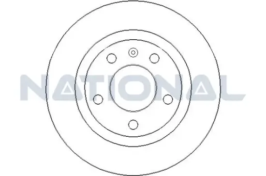 Bremsscheibe Hinterachse National NBD1737 Bild Bremsscheibe Hinterachse National NBD1737