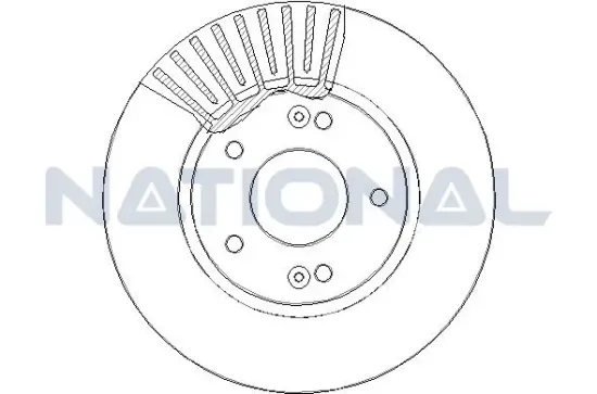 Bremsscheibe Vorderachse National NBD1832 Bild Bremsscheibe Vorderachse National NBD1832