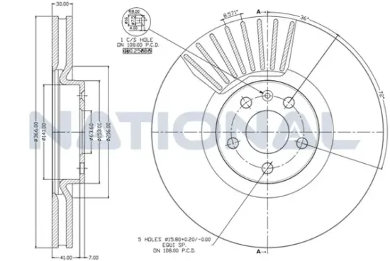 Bremsscheibe Vorderachse National NBD2194 Bild Bremsscheibe Vorderachse National NBD2194