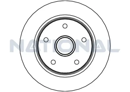 Bremsscheibe Hinterachse National NBD358 Bild Bremsscheibe Hinterachse National NBD358