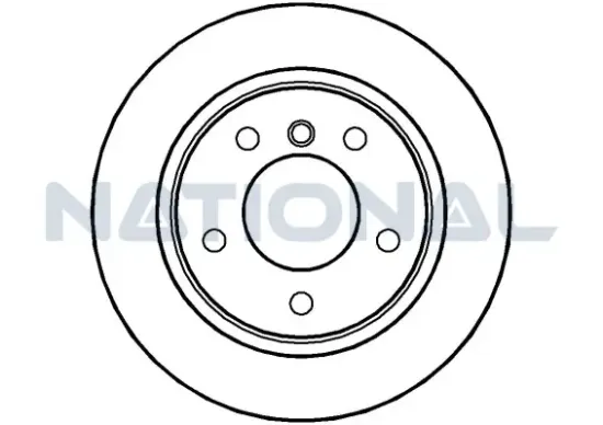 Bremsscheibe Hinterachse National NBD727 Bild Bremsscheibe Hinterachse National NBD727