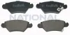 Bremsbelagsatz, Scheibenbremse Hinterachse National NP2190