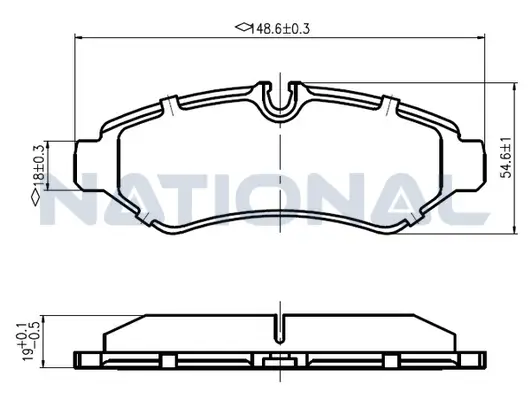 Bremsbelagsatz, Scheibenbremse Hinterachse National NP3121 Bild Bremsbelagsatz, Scheibenbremse Hinterachse National NP3121