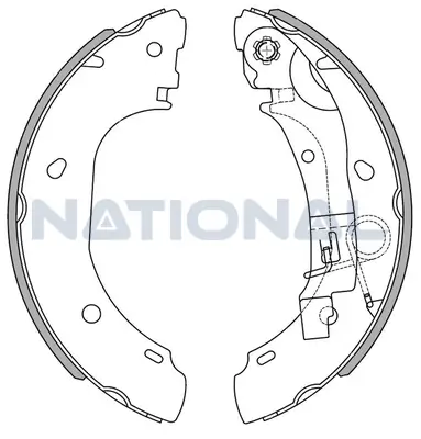 Bremsbackensatz Hinterachse National NS4059 Bild Bremsbackensatz Hinterachse National NS4059