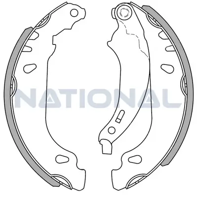Bremsbackensatz Hinterachse National NS4062 Bild Bremsbackensatz Hinterachse National NS4062