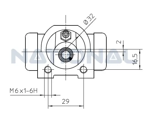 Radbremszylinder Hinterachse National NWC5009 Bild Radbremszylinder Hinterachse National NWC5009