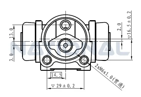 Radbremszylinder Hinterachse National NWC5011 Bild Radbremszylinder Hinterachse National NWC5011