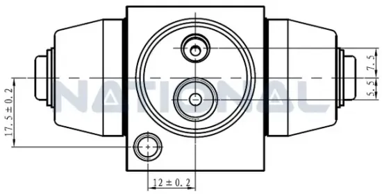 Radbremszylinder Hinterachse National NWC5050 Bild Radbremszylinder Hinterachse National NWC5050
