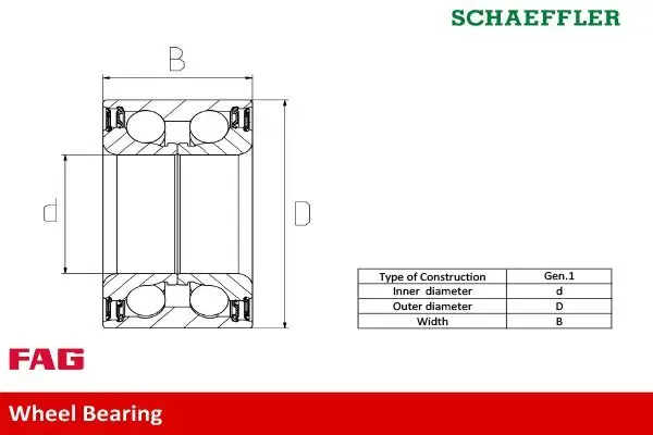 Radlagersatz Schaeffler FAG 713 6448 30 Bild Radlagersatz Schaeffler FAG 713 6448 30