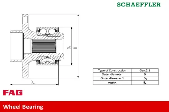 Radlagersatz Hinterachse Schaeffler FAG 713 6506 80 Bild Radlagersatz Hinterachse Schaeffler FAG 713 6506 80