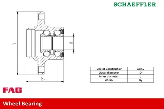 Radlagersatz Hinterachse Schaeffler FAG 713 6111 30 Bild Radlagersatz Hinterachse Schaeffler FAG 713 6111 30