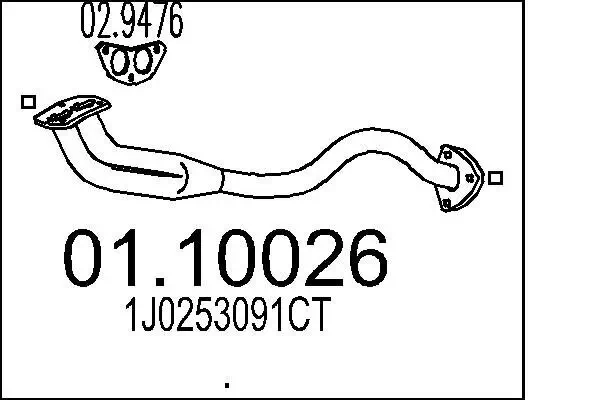 Abgasrohr vorne MTS 01.10026