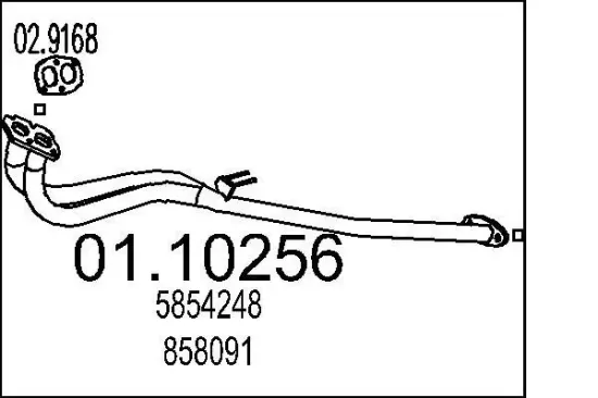 Abgasrohr MTS 01.10256 Bild Abgasrohr MTS 01.10256