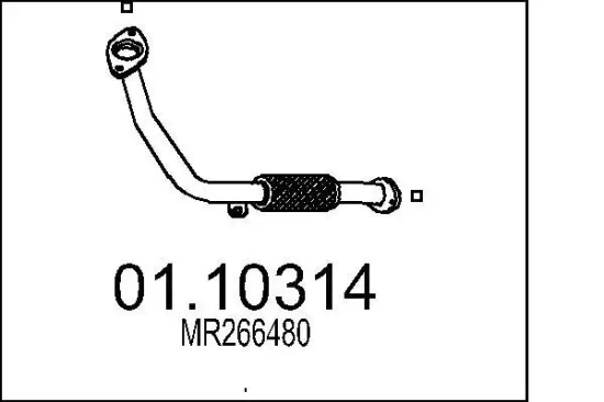 Abgasrohr vorne MTS 01.10314 Bild Abgasrohr vorne MTS 01.10314
