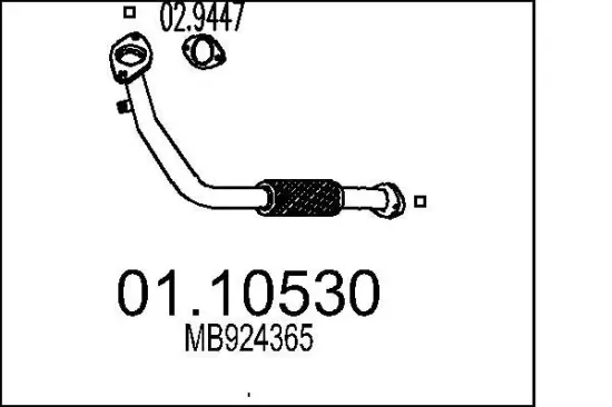 Abgasrohr vorne MTS 01.10530 Bild Abgasrohr vorne MTS 01.10530