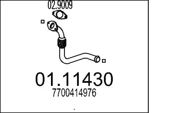 Abgasrohr MTS 01.11430 Bild Abgasrohr MTS 01.11430