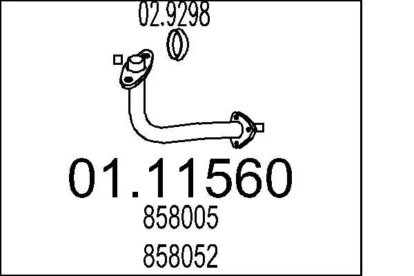 Abgasrohr MTS 01.11560