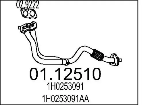 Abgasrohr MTS 01.12510 Bild Abgasrohr MTS 01.12510