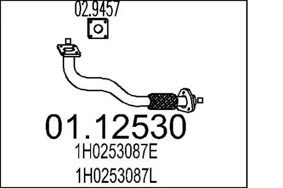 Abgasrohr MTS 01.12530 Bild Abgasrohr MTS 01.12530