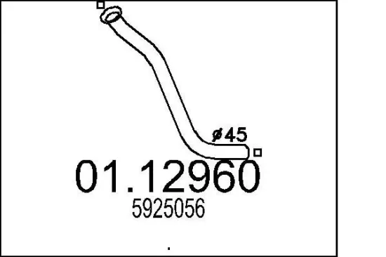 Abgasrohr vorne MTS 01.12960 Bild Abgasrohr vorne MTS 01.12960