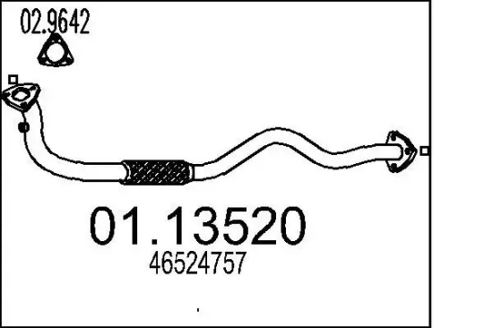 Abgasrohr MTS 01.13520 Bild Abgasrohr MTS 01.13520