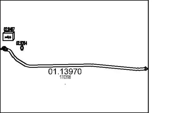 Abgasrohr MTS 01.13970 Bild Abgasrohr MTS 01.13970