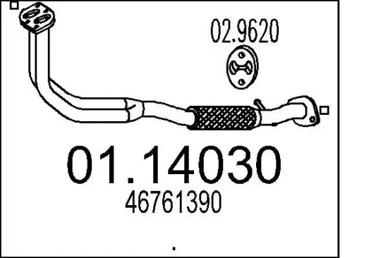 Abgasrohr MTS 01.14030 Bild Abgasrohr MTS 01.14030