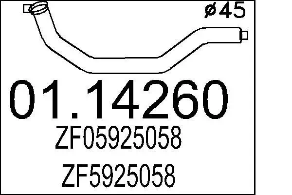 Abgasrohr MTS 01.14260