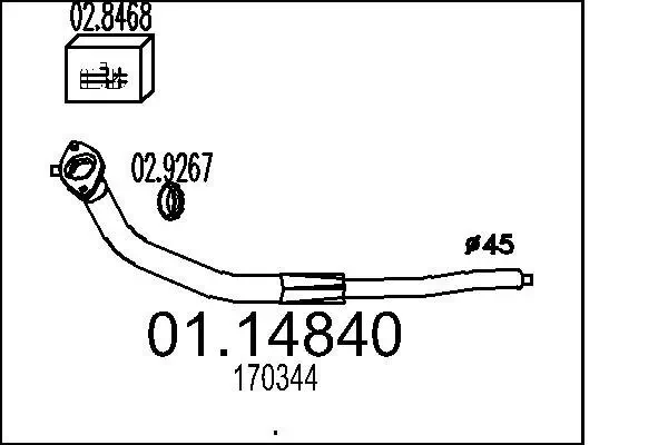 Abgasrohr MTS 01.14840