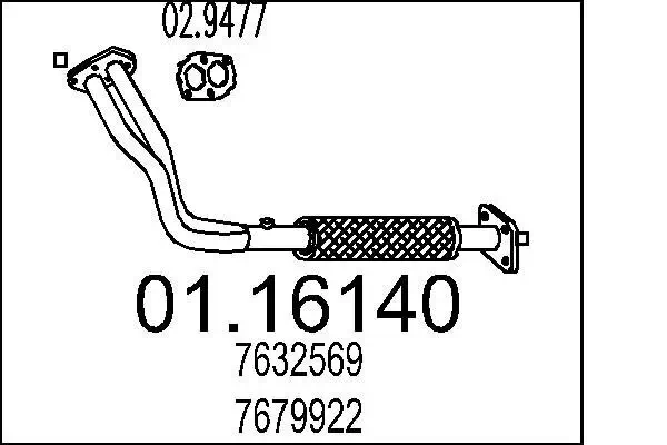 Abgasrohr MTS 01.16140