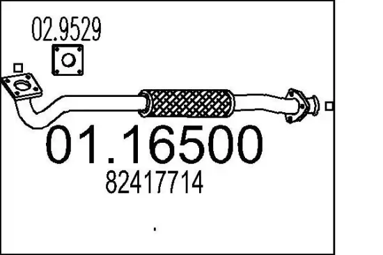Abgasrohr vorne MTS 01.16500 Bild Abgasrohr vorne MTS 01.16500