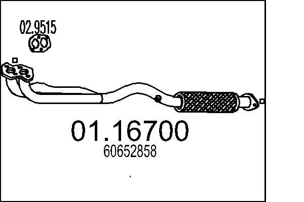 Abgasrohr vorne MTS 01.16700