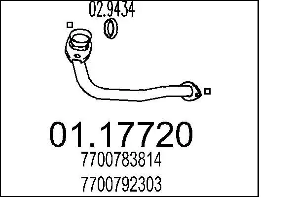 Abgasrohr MTS 01.17720