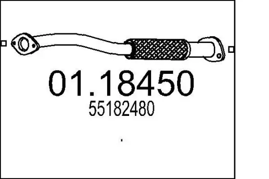 Abgasrohr vorne MTS 01.18450 Bild Abgasrohr vorne MTS 01.18450