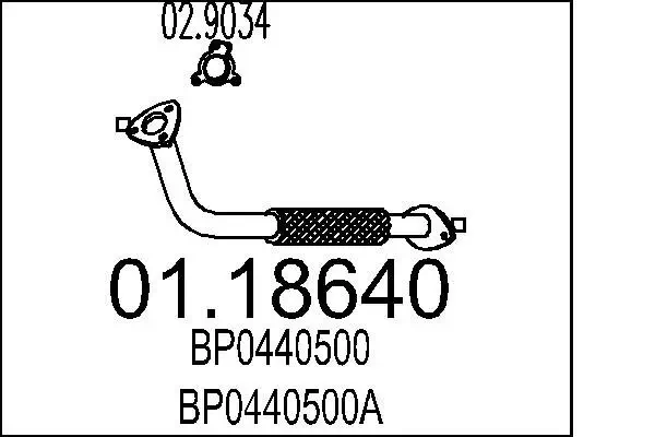 Abgasrohr vorne MTS 01.18640